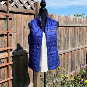 Blue Patagonia Women's Nano Puff Vest--Size Small
